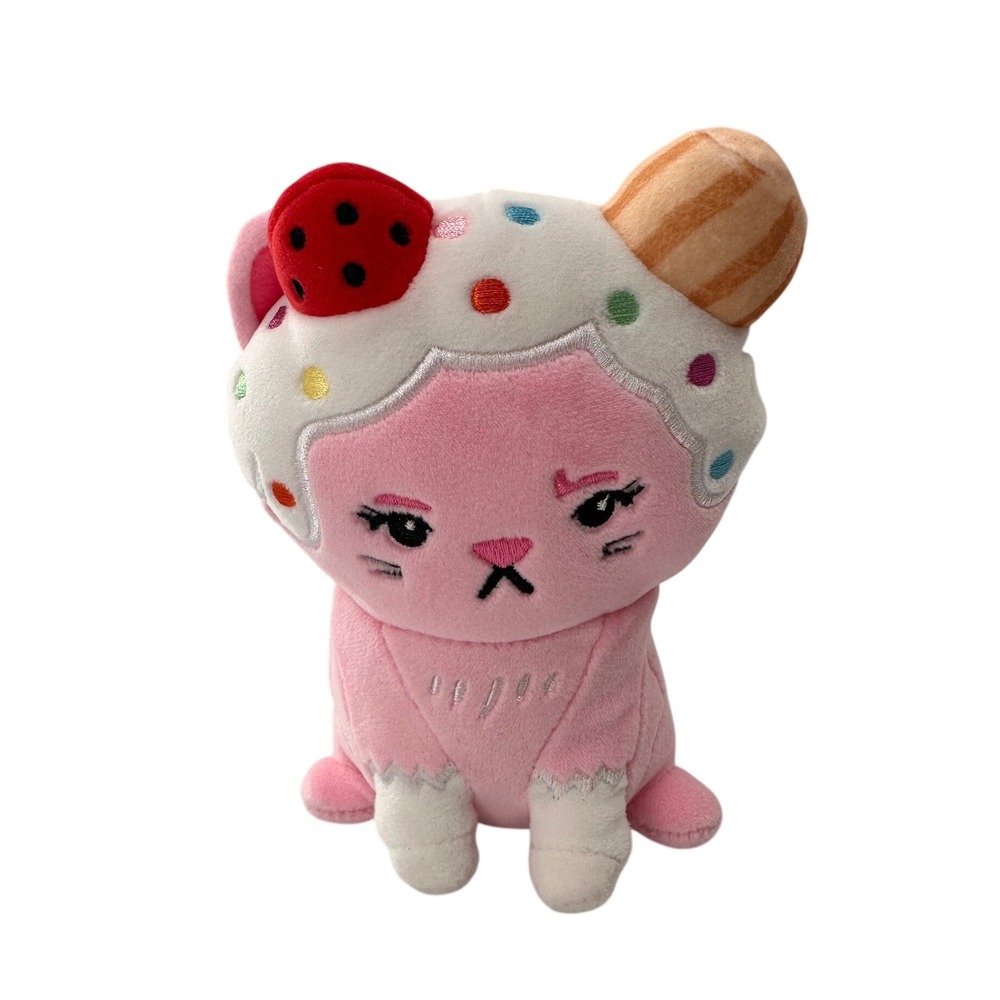 Moriah Elizabeth Plush Rosie‎ Pink Cat Cupcake Stuffed Animal 6" Kids YouTuber